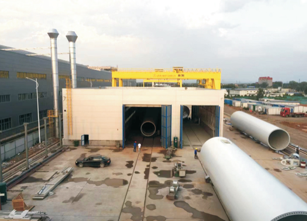 Wind power tower coating production line