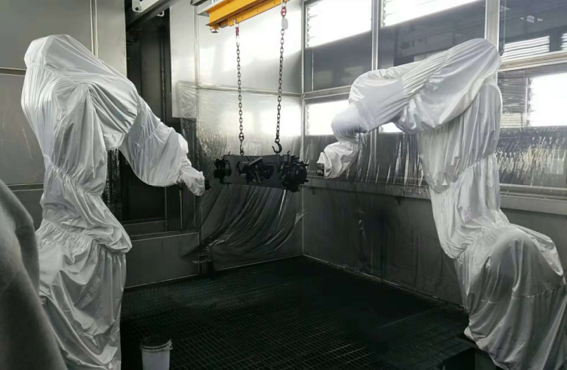 Eight-axis sidewall painting robot