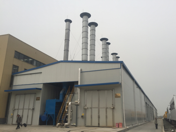 Railway locomotive painting production line