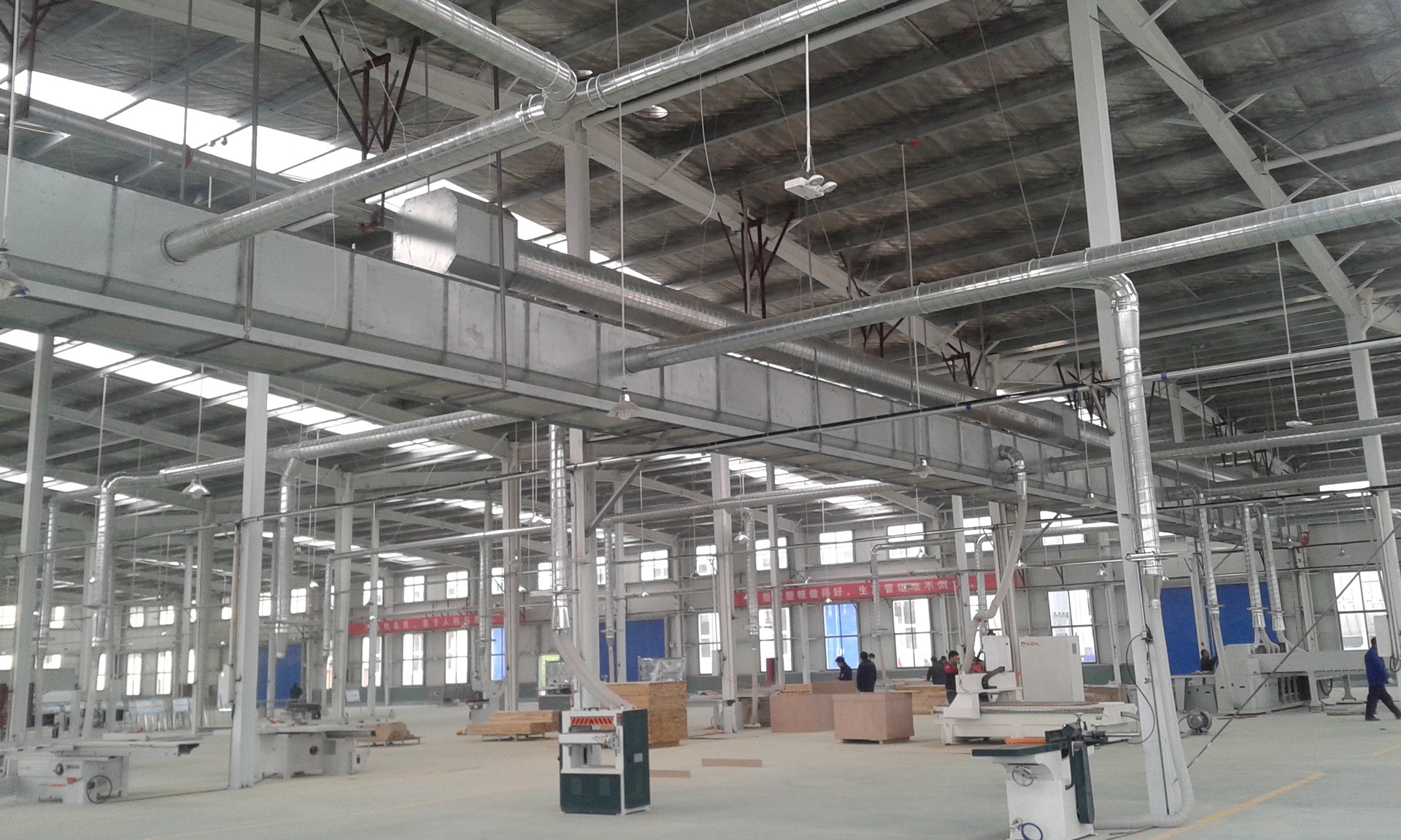 Centralized welding smoke dust removal system